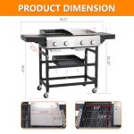 CIG Garden 4-Burner Gas Grill and Griddle Combo