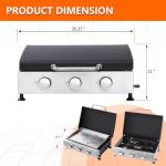 CIG Garden 3-Burner Propane Gas Grill Combo