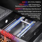 CIG Garden 4-Burner Gas Grill and Griddle Combo