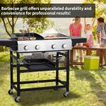 CIG Garden 4-Burner Gas Grill and Griddle Combo