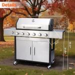 ideamaxx 6-Burner Propane Grill with Side Burner