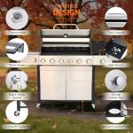 ideamaxx 6-Burner Propane Grill with Side Burner