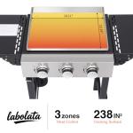 3-Burner Flat Top Gas Griddle with Cover
