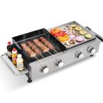 Cookit Portable 4-Burner Gas Grill and Griddle