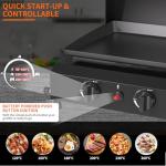 SKOK Portable 2 Burner Gas Griddle with Hood