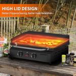 SKOK Portable 2 Burner Gas Griddle with Hood