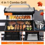 IdeaMaxx Propane and Charcoal Grill Combo