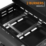 ADREAK Portable 2-Burner Gas Griddle with Hood