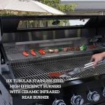 Outdoor Kitchen Island with Grill, Sink & Fridge