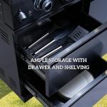 Outdoor Kitchen Island with Grill, Sink & Fridge