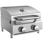 Veralune Portable 2-Burner Propane Grill with Thermometer