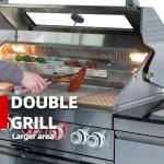 6 Burner Modular Outdoor Kitchen Island with Grill