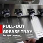 6 Burner Modular Outdoor Kitchen Island with Grill