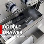 6 Burner Modular Outdoor Kitchen Island with Grill