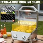 BESTFIRE Portable Gas Grill with Viewing Lid