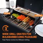 3-Burner Propane Gas BBQ Grill with Side Burner