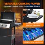 3-Burner Propane Gas BBQ Grill with Side Burner