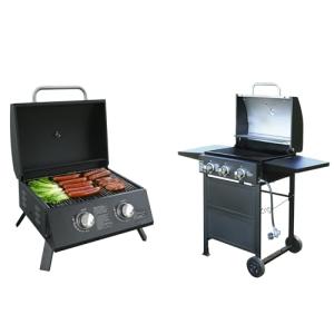 3-Burner Propane Grill with Foldable Shelves