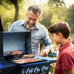 3-Burner Propane Grill with Foldable Shelves