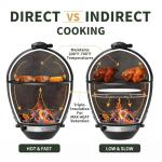 Brand-Man 22" Charcoal Grill and Smoker Combo