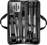 5-Piece Stainless Steel BBQ Tool Set with Case