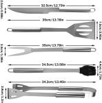 5-Piece Stainless Steel BBQ Tool Set with Case