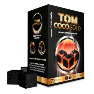 Tom Coco 72 Coconut Charcoal Cubes for Grilling