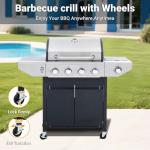 Endark 4-Burner Propane BBQ Grill with Side Burner
