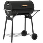 Outsunny 30" Portable Charcoal BBQ Grill with Shelf