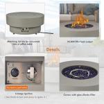 32.5-inch Round Propane Fire Pit Table