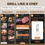 Wireless Meat Thermometer with 2 Probes for Grilling