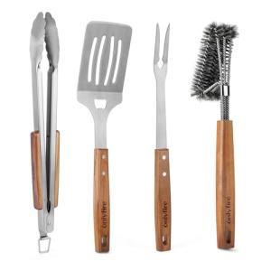 Onlyfire 4-Piece Stainless Steel BBQ Tool Set