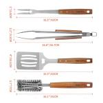 Onlyfire 4-Piece Stainless Steel BBQ Tool Set
