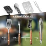 Onlyfire 4-Piece Stainless Steel BBQ Tool Set
