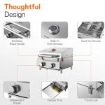 Veralune Portable 2 Burner Gas Grill - 22,000 BTUs