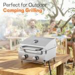 Veralune Portable 2 Burner Gas Grill - 22,000 BTUs