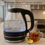 OVENTE KG83B Electric Glass Kettle in Black