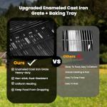 Electactic 4-Burner Propane Gas Grill with Side Burner