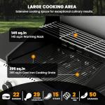 Electactic 4-Burner Propane Gas Grill with Side Burner