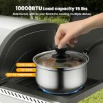 Electactic 4-Burner Propane Gas Grill with Side Burner