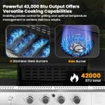 Electactic 4-Burner Propane Gas Grill with Side Burner