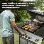 Electactic 4-Burner Propane Gas Grill with Side Burner