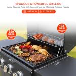 Brand-Man 3-Burner Propane Gas Grill with Thermometer