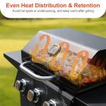 Brand-Man 3-Burner Propane Gas Grill with Thermometer