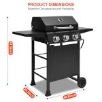 Brand-Man 3-Burner Propane Gas Grill with Thermometer