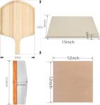 15" Rectangle Pizza Stone Set for Grill & Oven