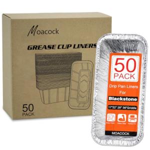 50-Pack Aluminum Drip Pans for Blackstone Griddles