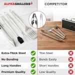 Alpha Grillers Heavy Duty BBQ Tool Set