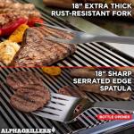 Alpha Grillers Heavy Duty BBQ Tool Set