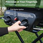 Portable Propane Gas Grill with Push-Button Ignition